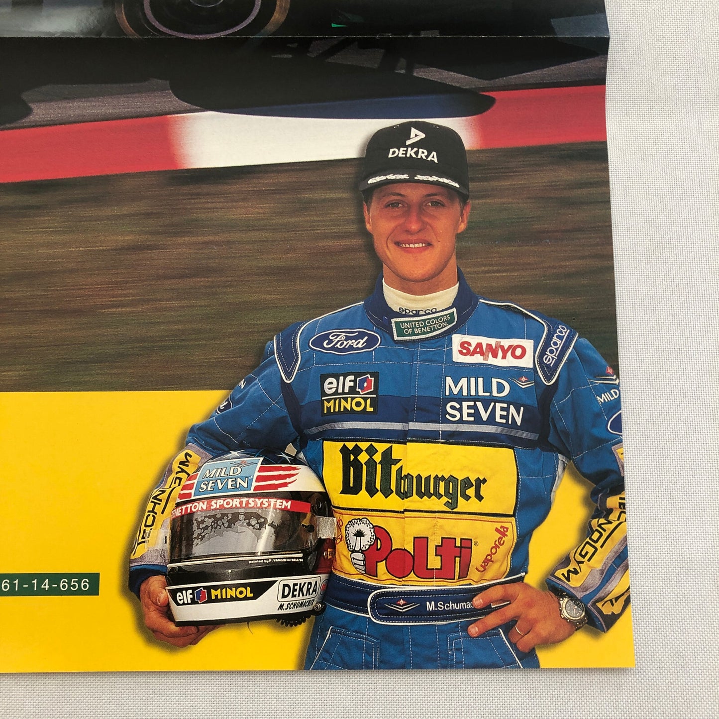 Michael Schumacher Benetton Formula One F1 Racing Poster Bitburger Beer