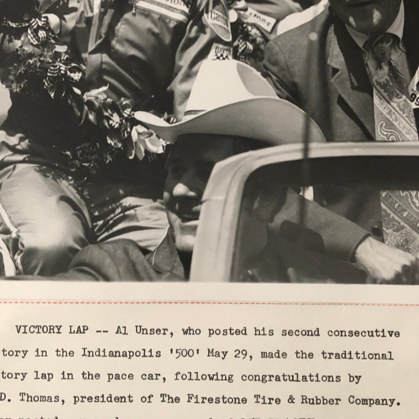 Indy Indianapolis 500 Racing Photo Photograph Al Unser Vintage 1971 ?