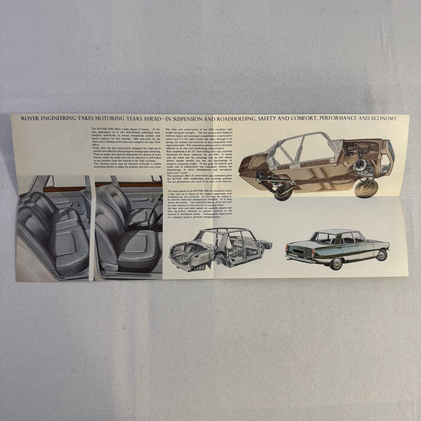 Rover 2000 Car Sales Brochure Catalog Vintage Advertising