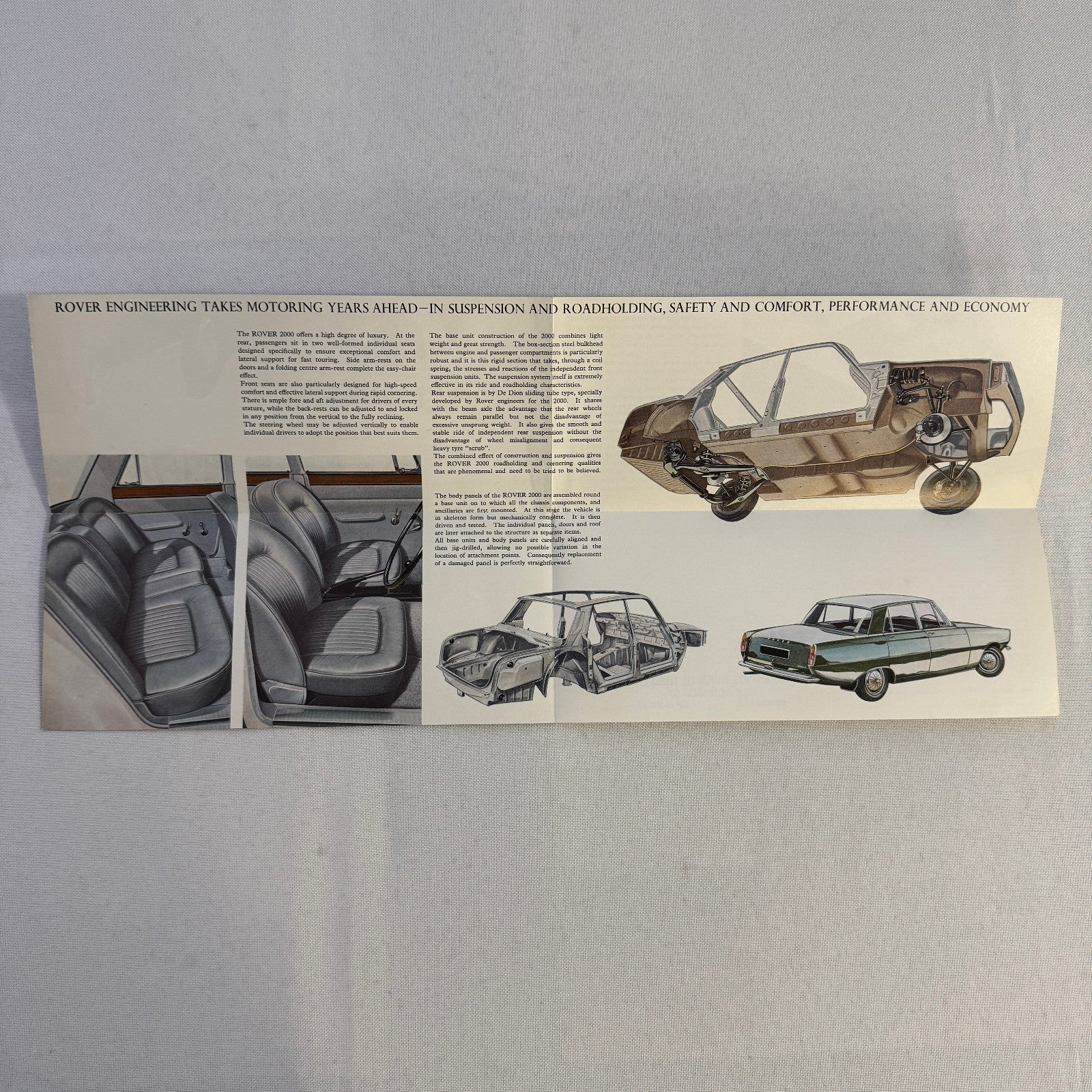 Rover 2000 Car Sales Brochure Catalog Vintage Advertising