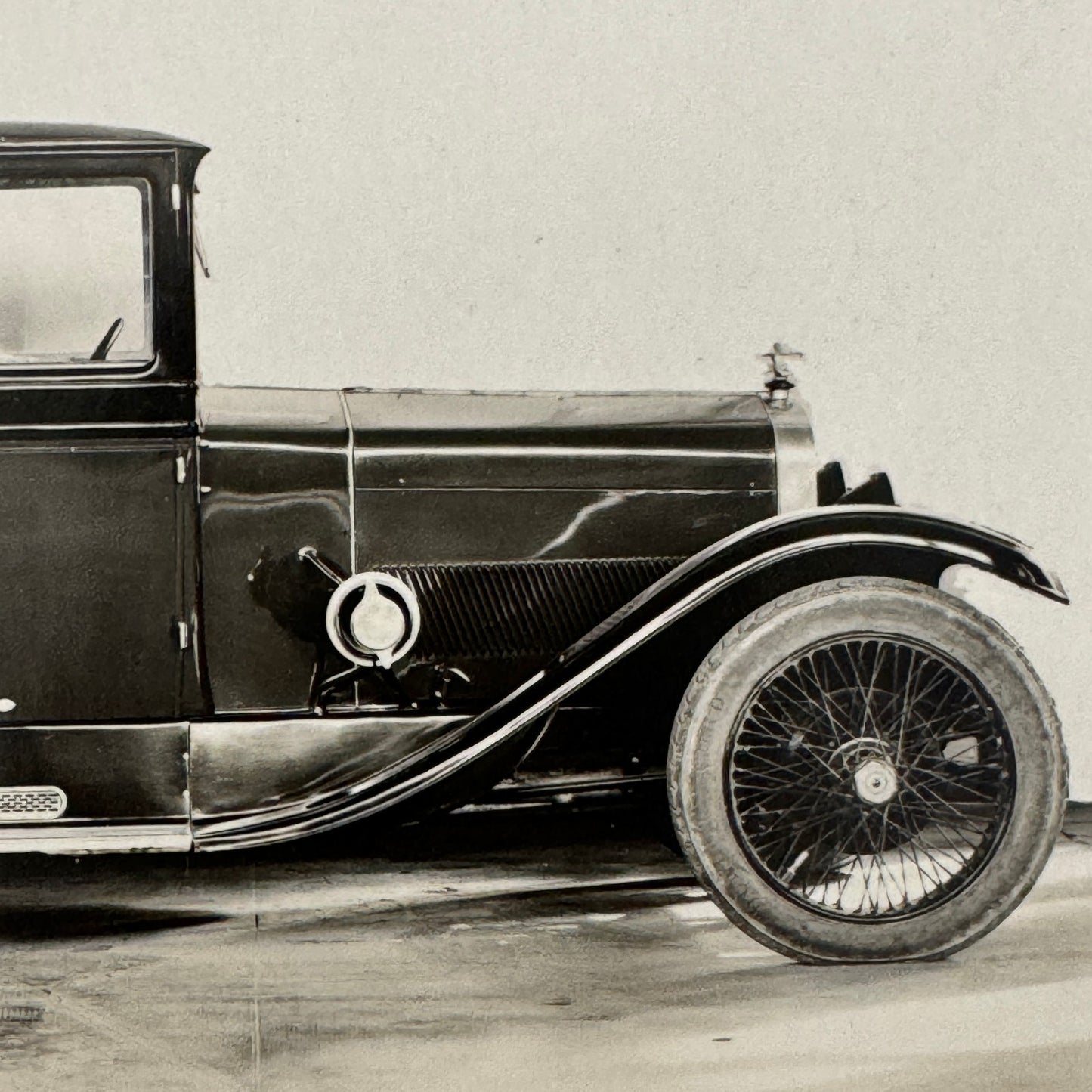 Vintage Automobile Photo Photograph Print Unidentified European