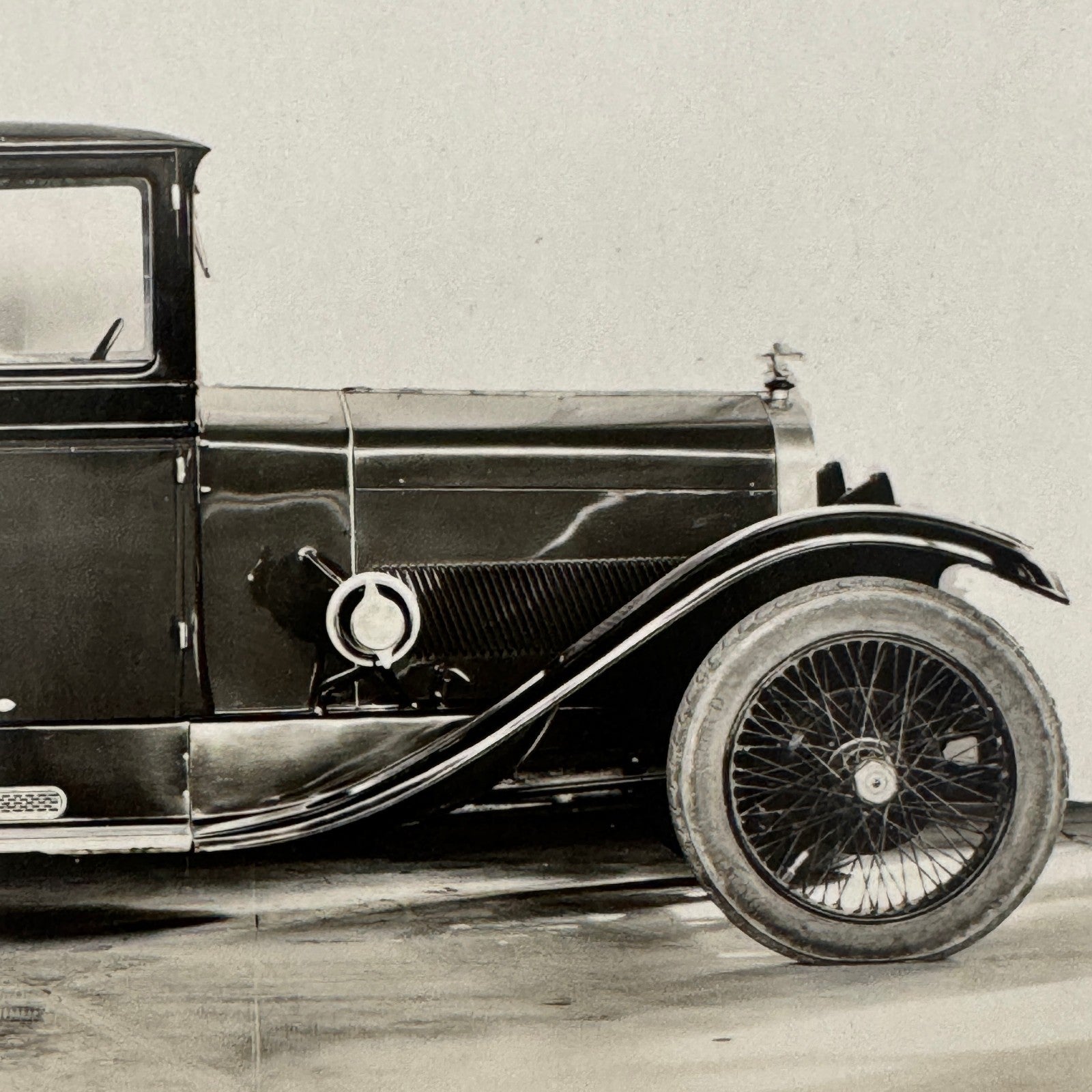 Vintage Automobile Photo Photograph Print Unidentified European