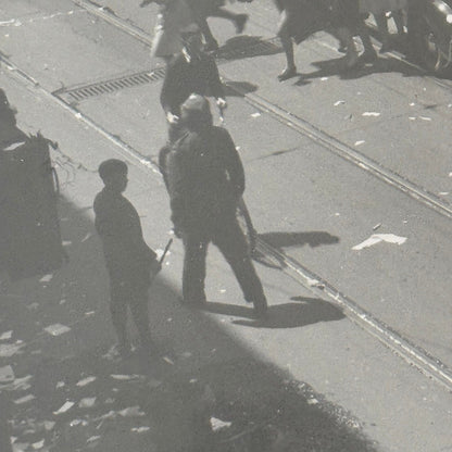 Vintage VE Day Celebration New York Times Square Photo Photograph Modern Print