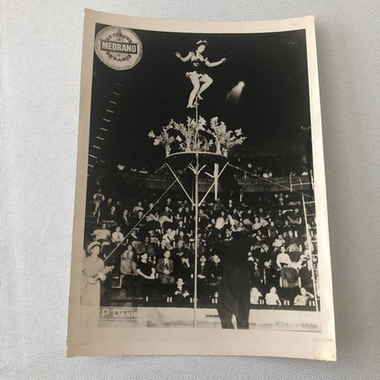 Circus Performer Acrobat Unicycle Balancing Act Photo Photograph Cirque Medrano