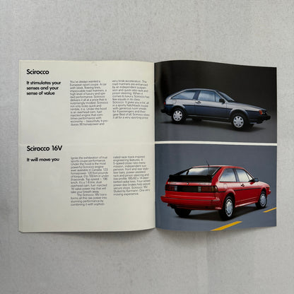 1987 Volkswagen VW Car Sales Brochure Catalog Scirocco Jetta Cabriolet Golf Fox