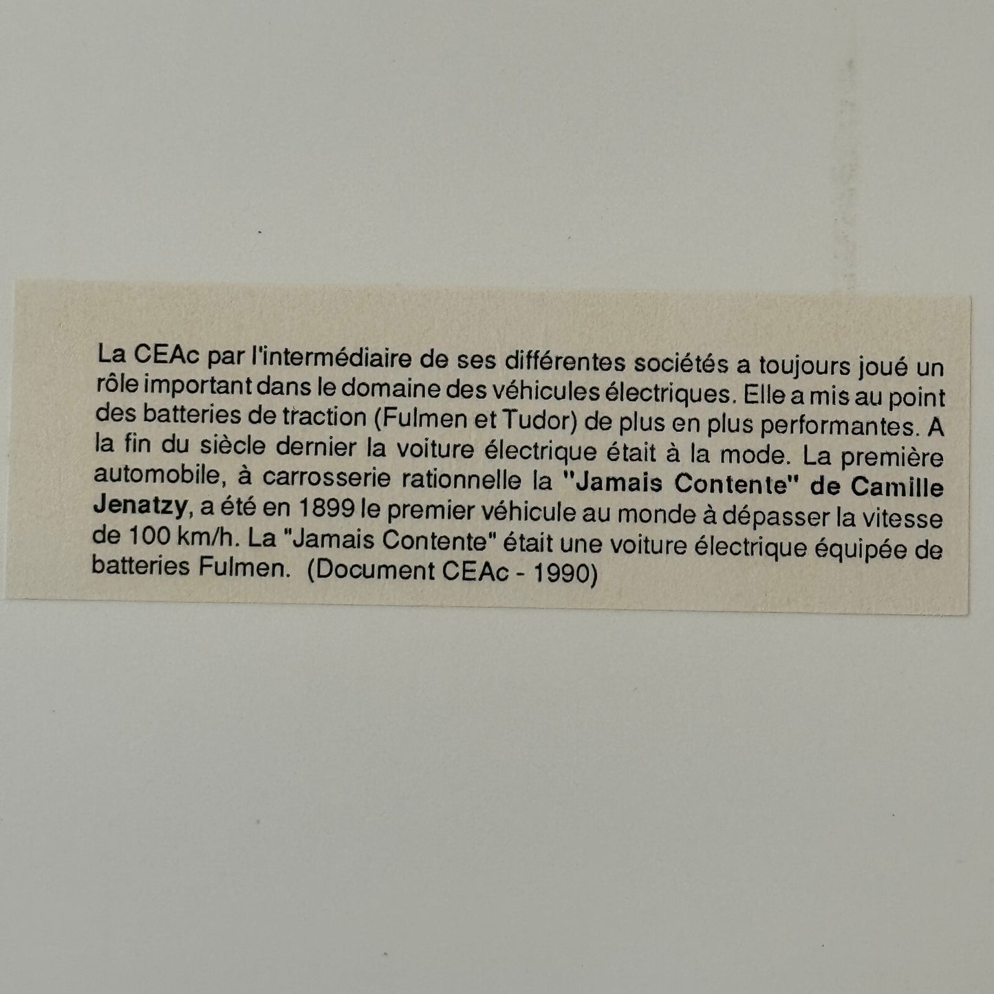 La Jamais Contente Camille Jenatzy Electric Car Photo Photograph Print