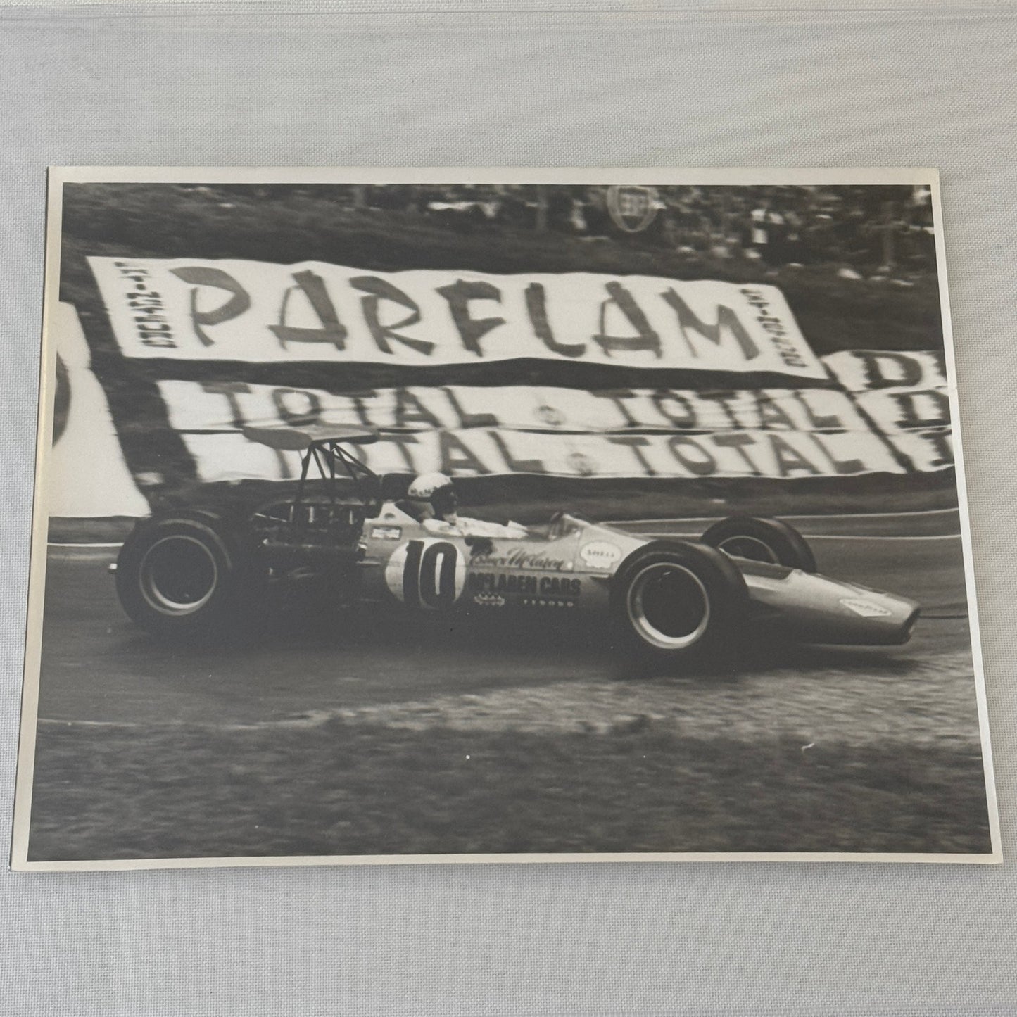 Vintage Racing Photo Bruce McLaren M7A 1968 French Grand Prix Race Motorsport