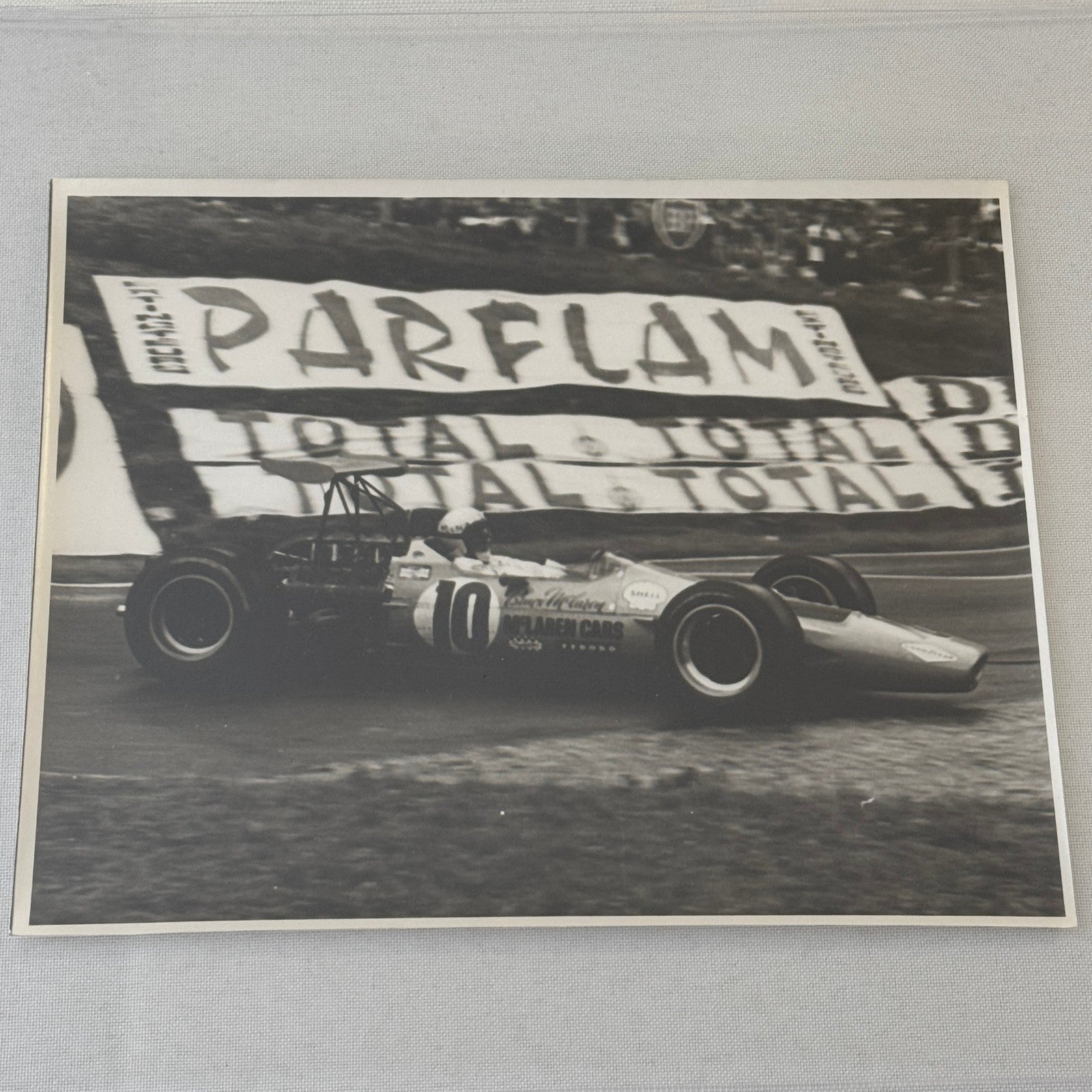 Vintage Racing Photo Bruce McLaren M7A 1968 French Grand Prix Race Motorsport