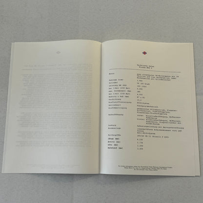 1985 Nissan Mid 4 Concept Car Press Kit Photos Brochure German Text