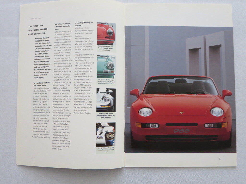 1992 Porsche Sales Brochure Catalog 928GTS 911 Carrera 2 4 Turbo 968 