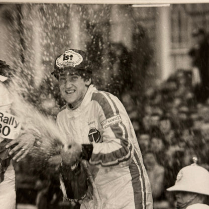 1980 RAC Rally Rallye Driver Racing Photo Photograph Champagne Victory