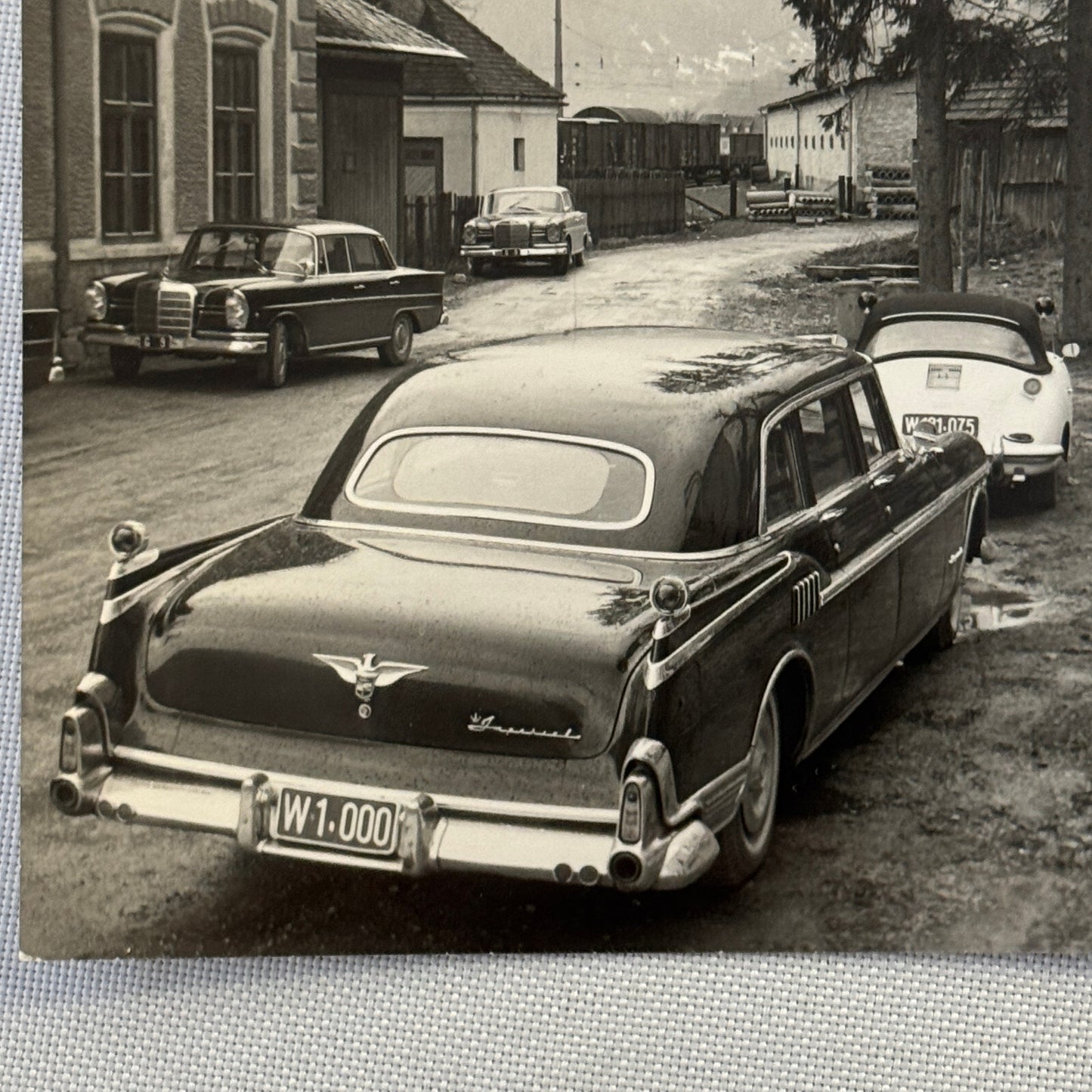 Cars on Street Mercedes Benz Porsche 356 Imperial Photo Photograph