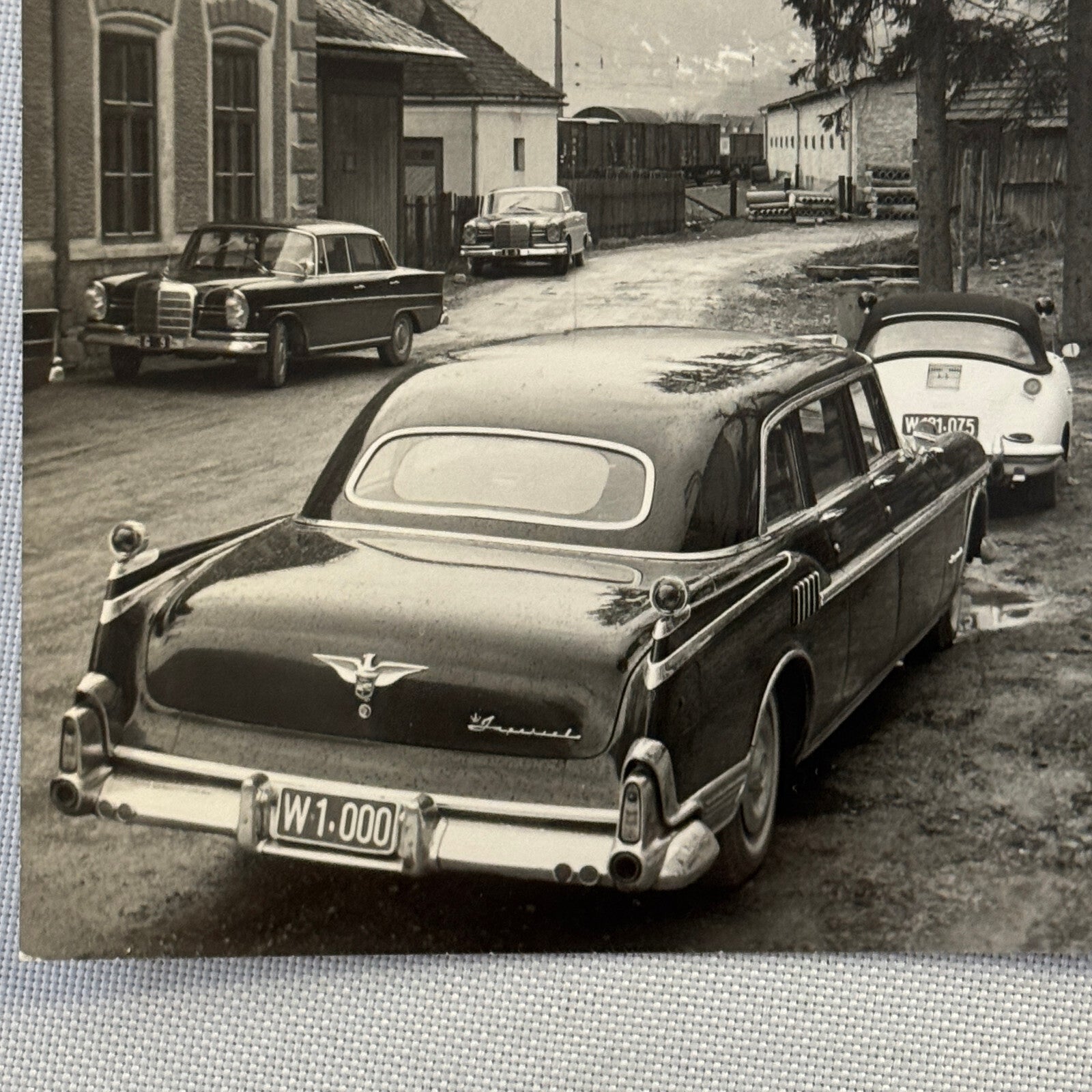 Cars on Street Mercedes Benz Porsche 356 Imperial Photo Photograph
