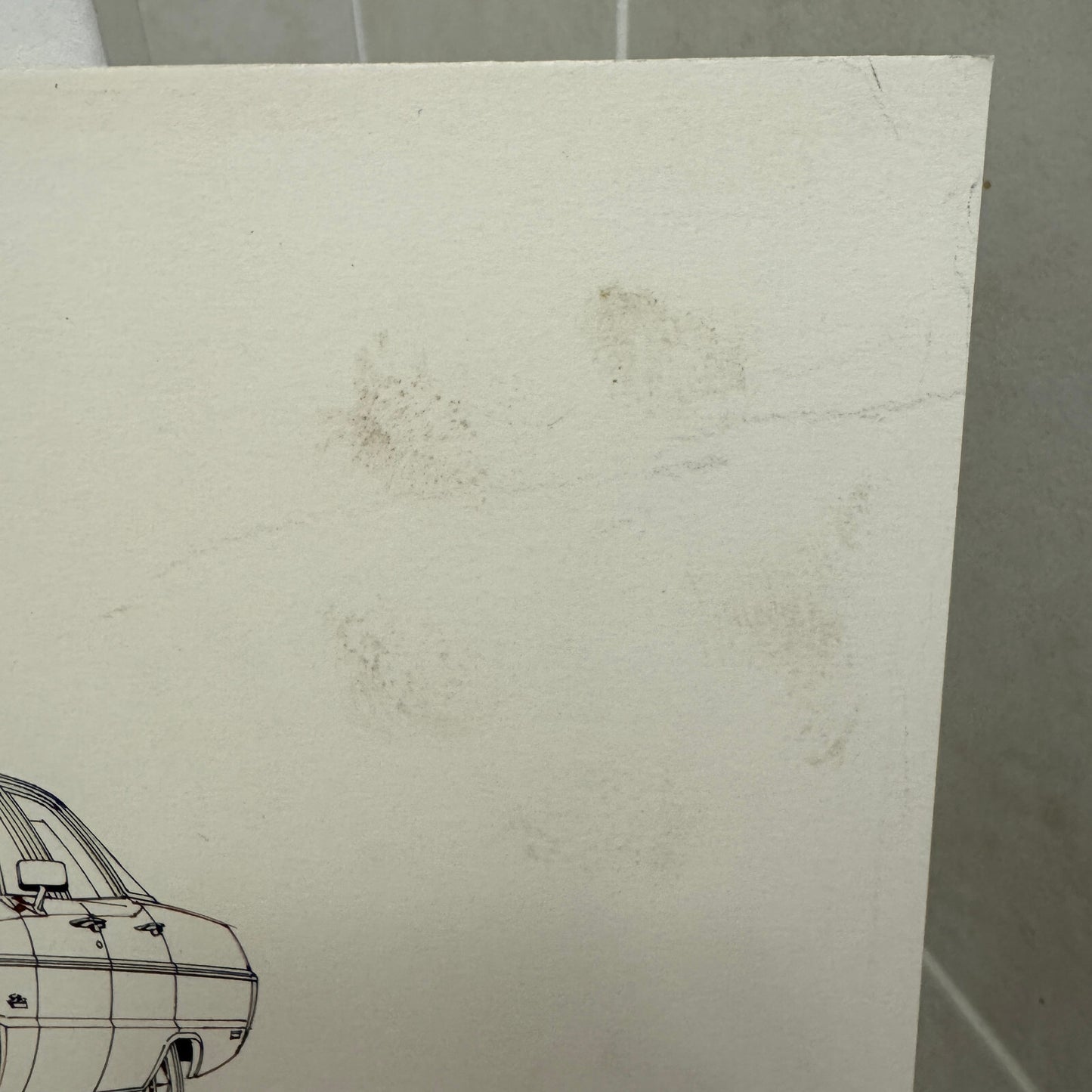 Vintage Plymouth Car Illustration Art Drawing Hand Drawn Robert Preis Vintage