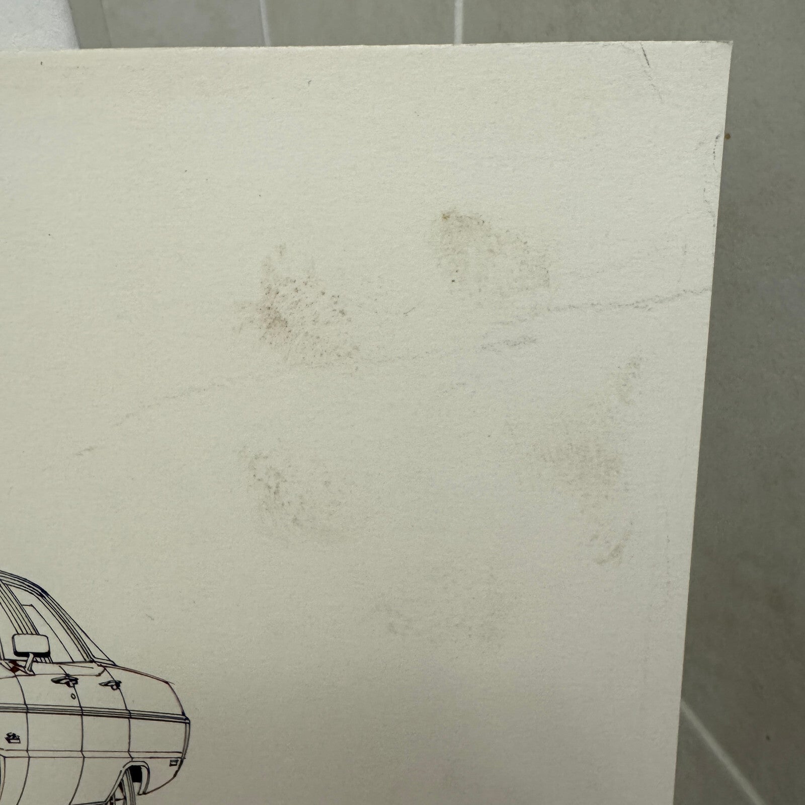 Vintage Plymouth Car Illustration Art Drawing Hand Drawn Robert Preis Vintage