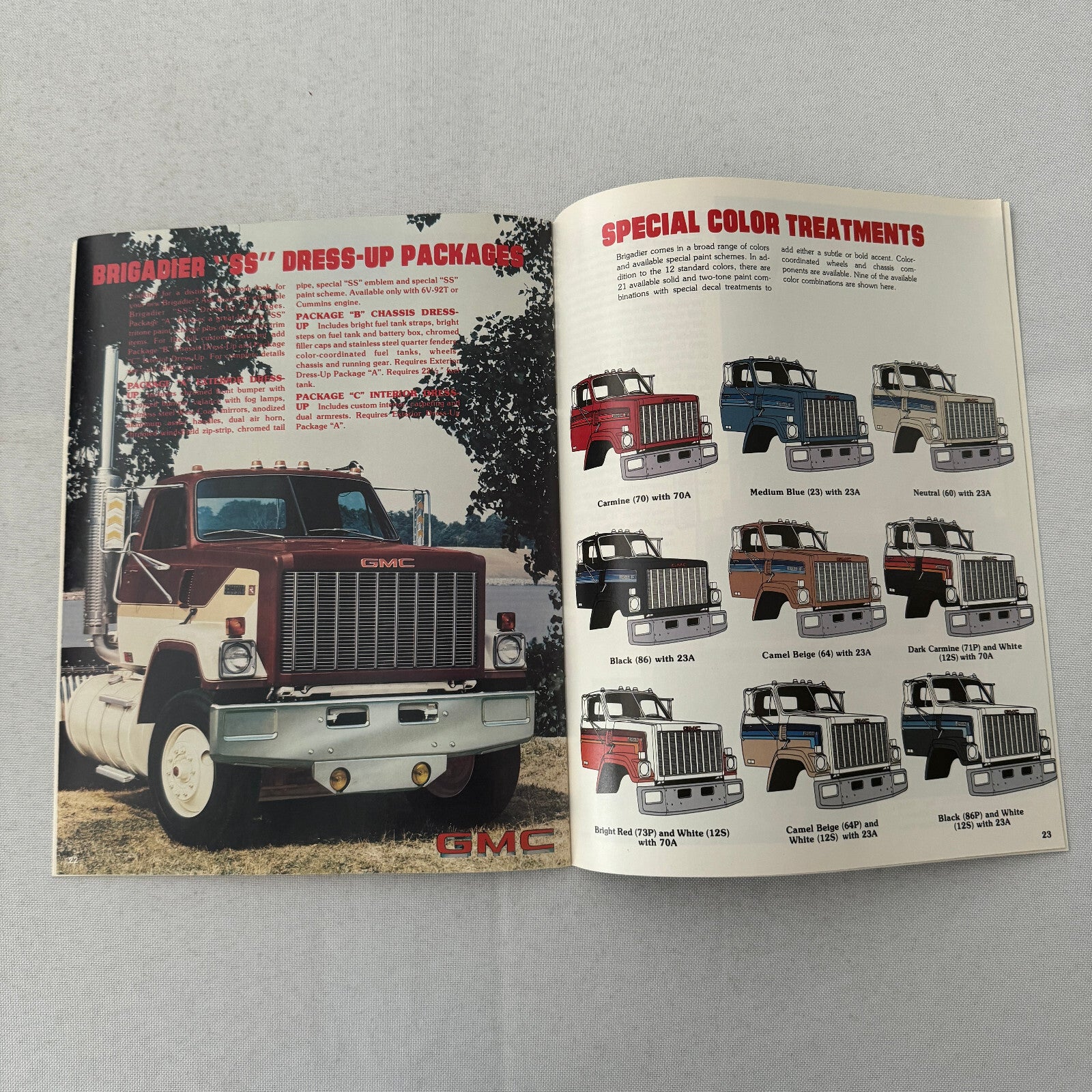 GMC Brigadier Truck Sales Brochure Catalog Advertising Vintage 8000 9500