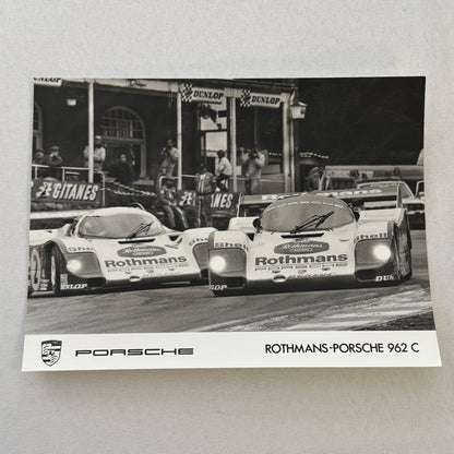 Rothmans Racing Porsche 962 C Car Factory Photo Photograph Print Vintage 962C