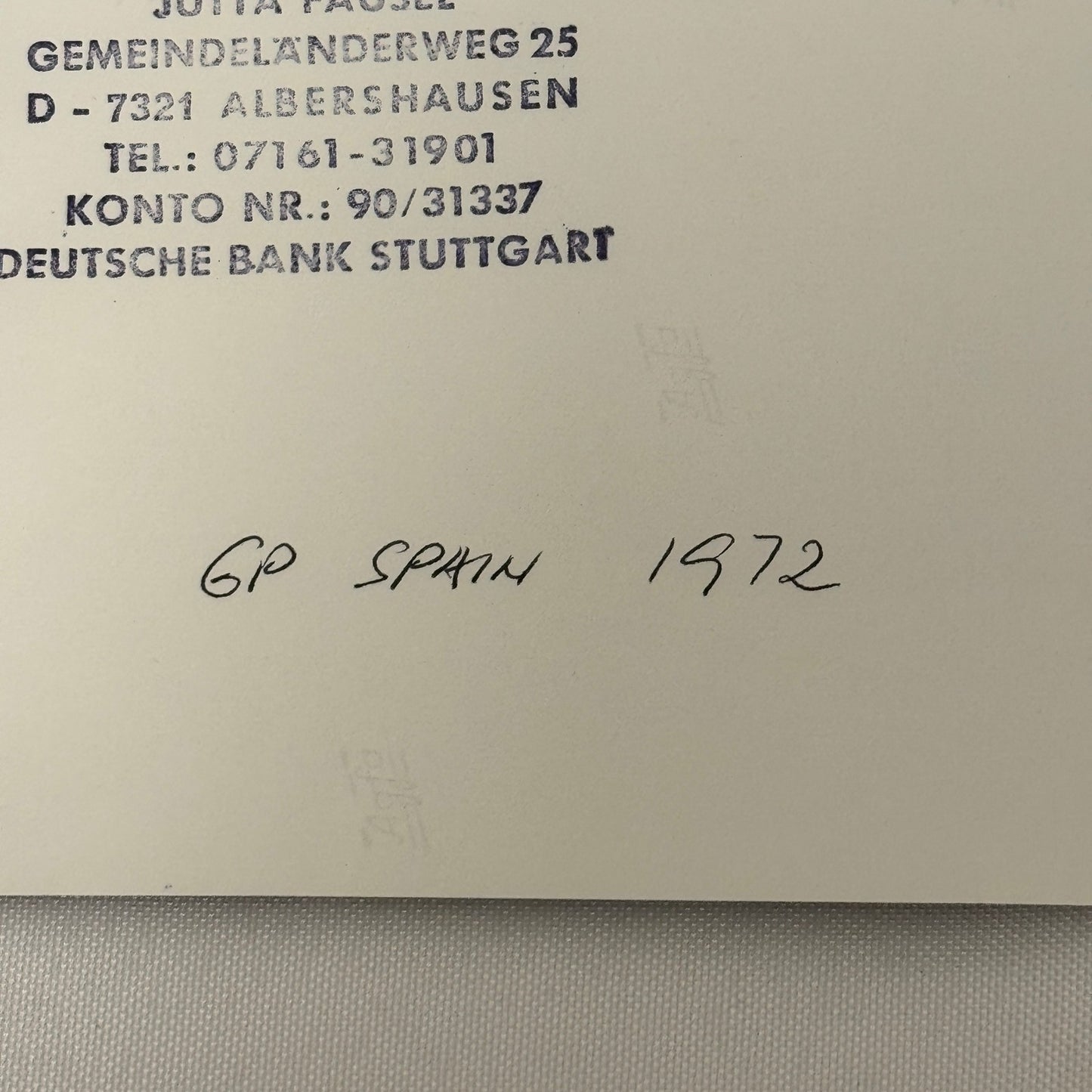 Vintage Racing Photo Chris Amon 1972 Spanish Grand Prix Race Motorsport