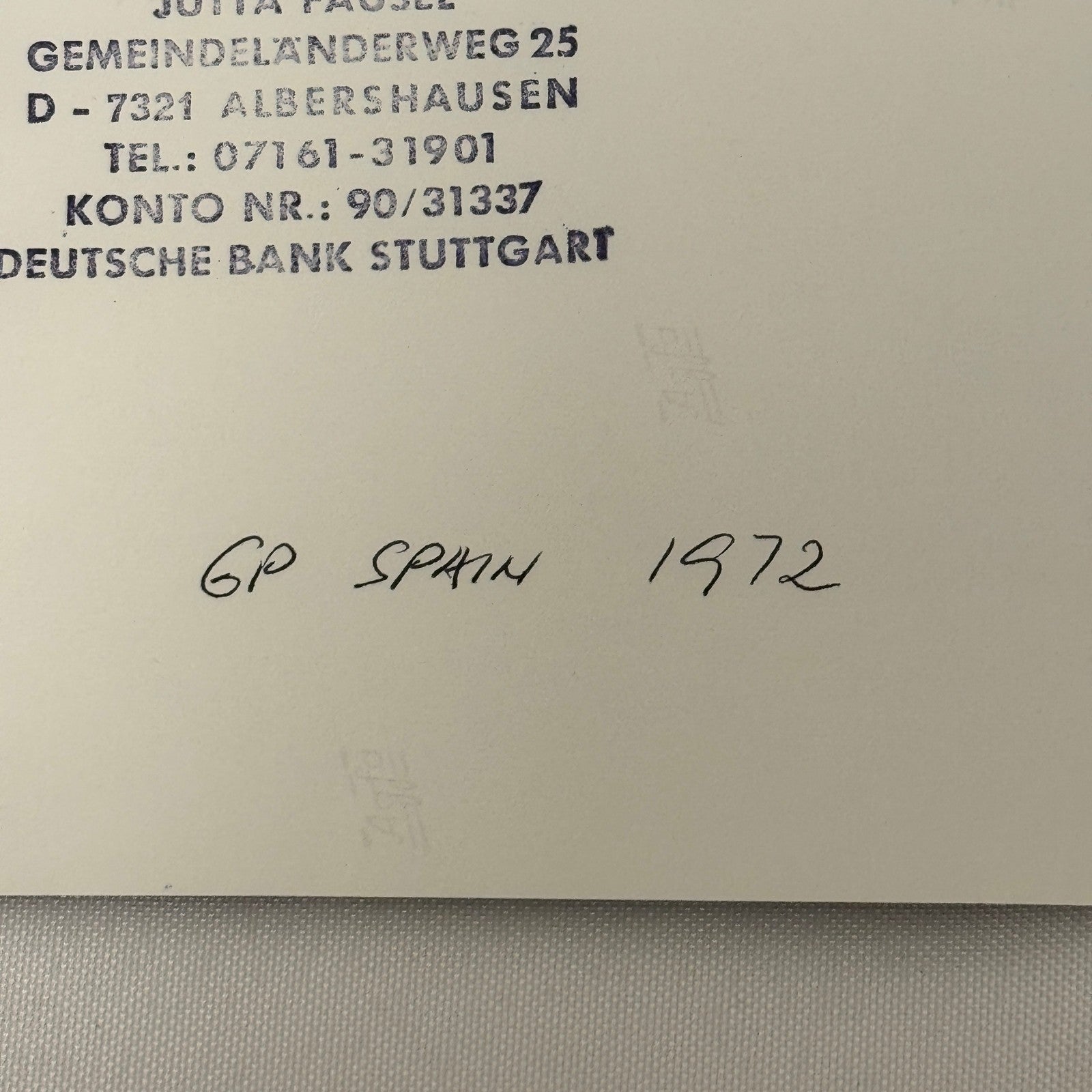 Vintage Racing Photo Chris Amon 1972 Spanish Grand Prix Race Motorsport