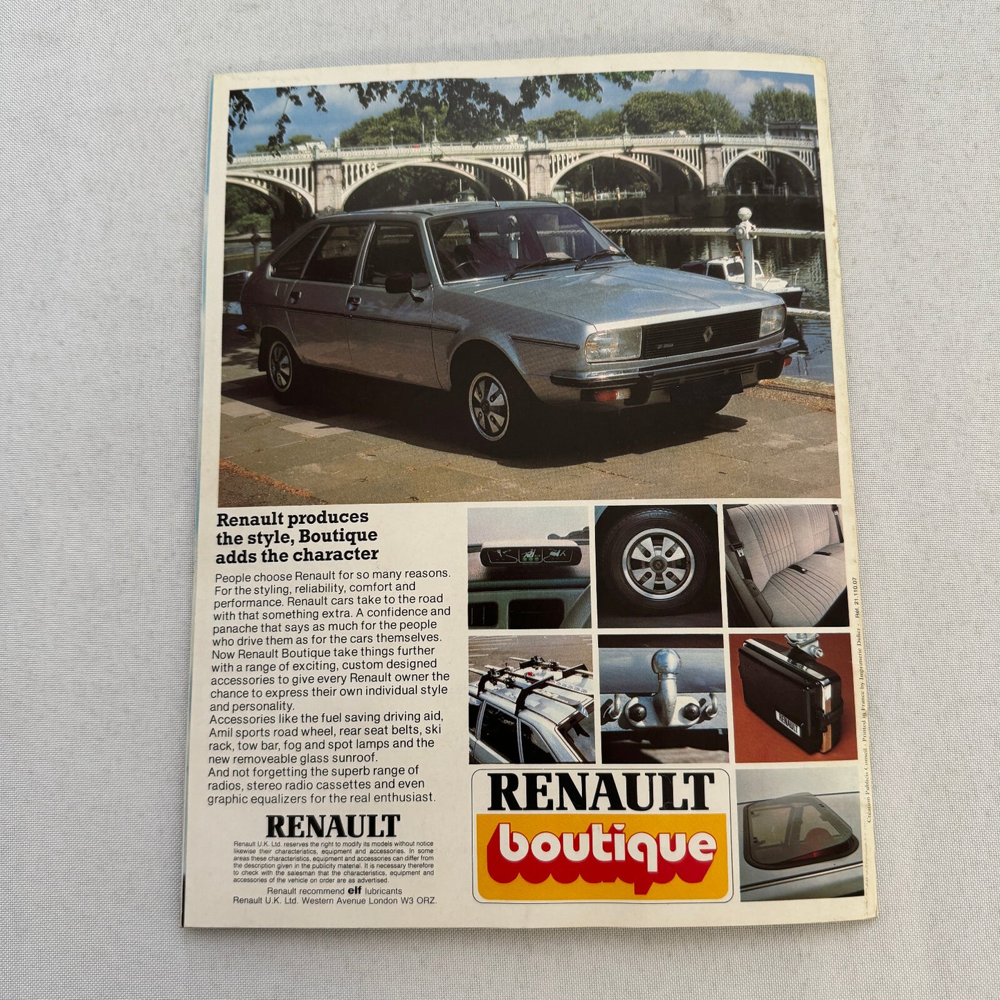 Renault 20 Car Sales Brochure Catalog Vintage Advertising TS TX GTD