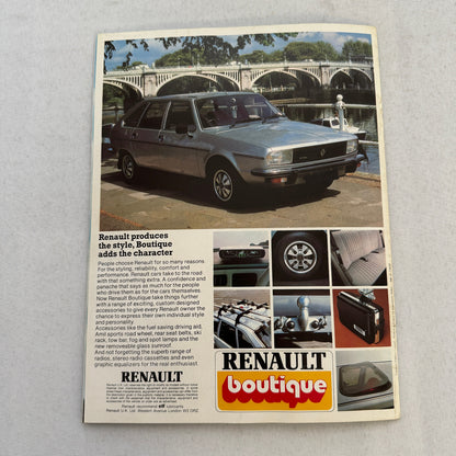 Renault 20 Car Sales Brochure Catalog Vintage Advertising TS TX GTD