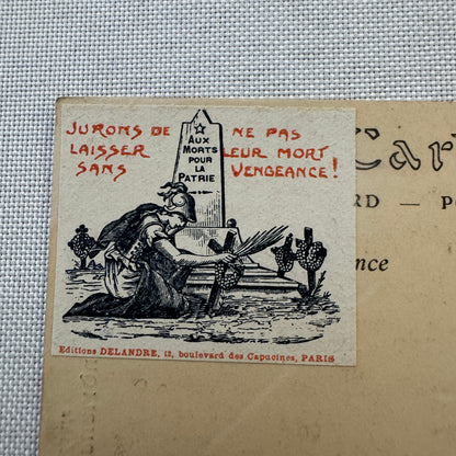 Vintage Zeppelin Airship Dirigible Postcard Post Card French Republique Military