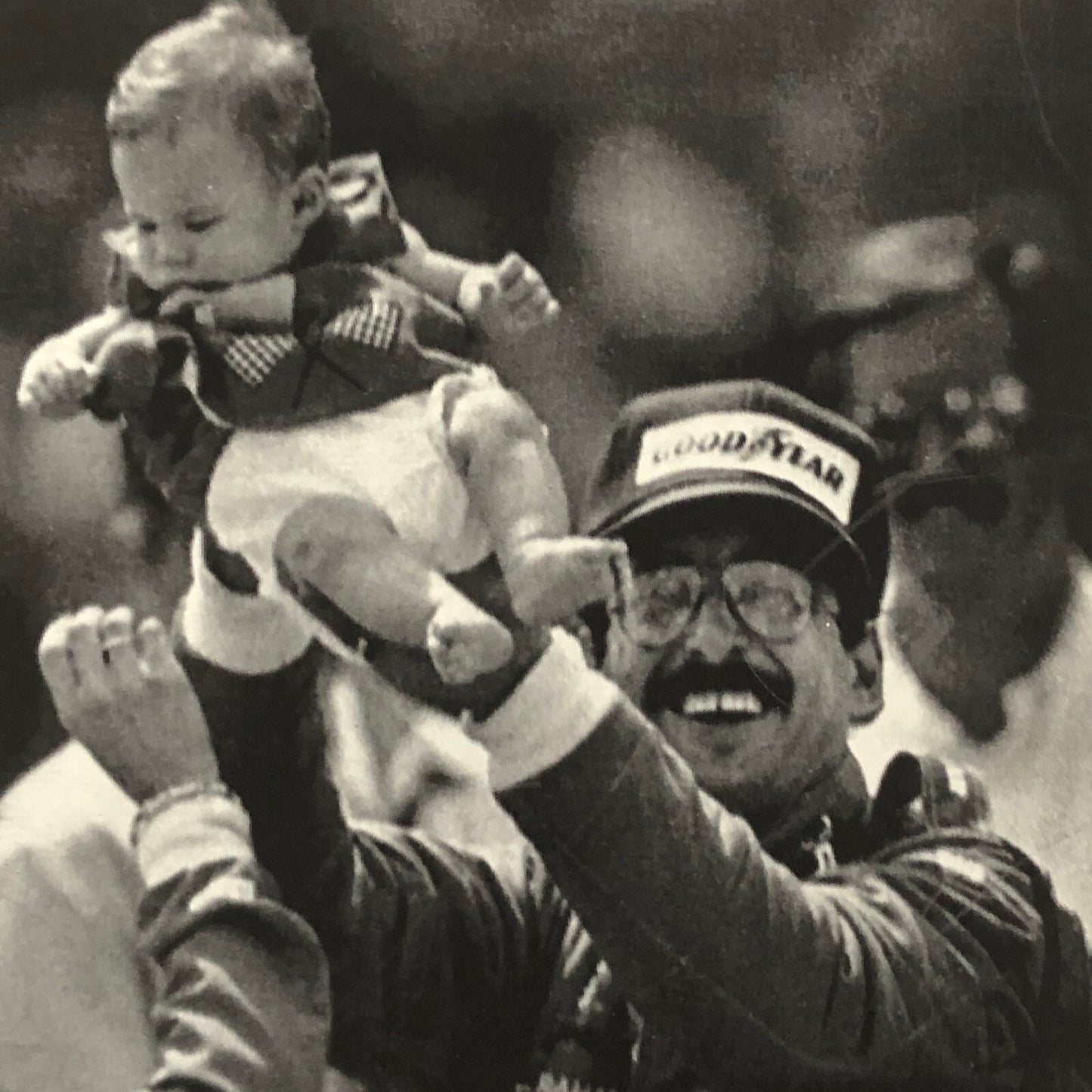 Vintage Indy Indianapolis Racing Photo Photograph Bobby Rahal with Daughter 1986