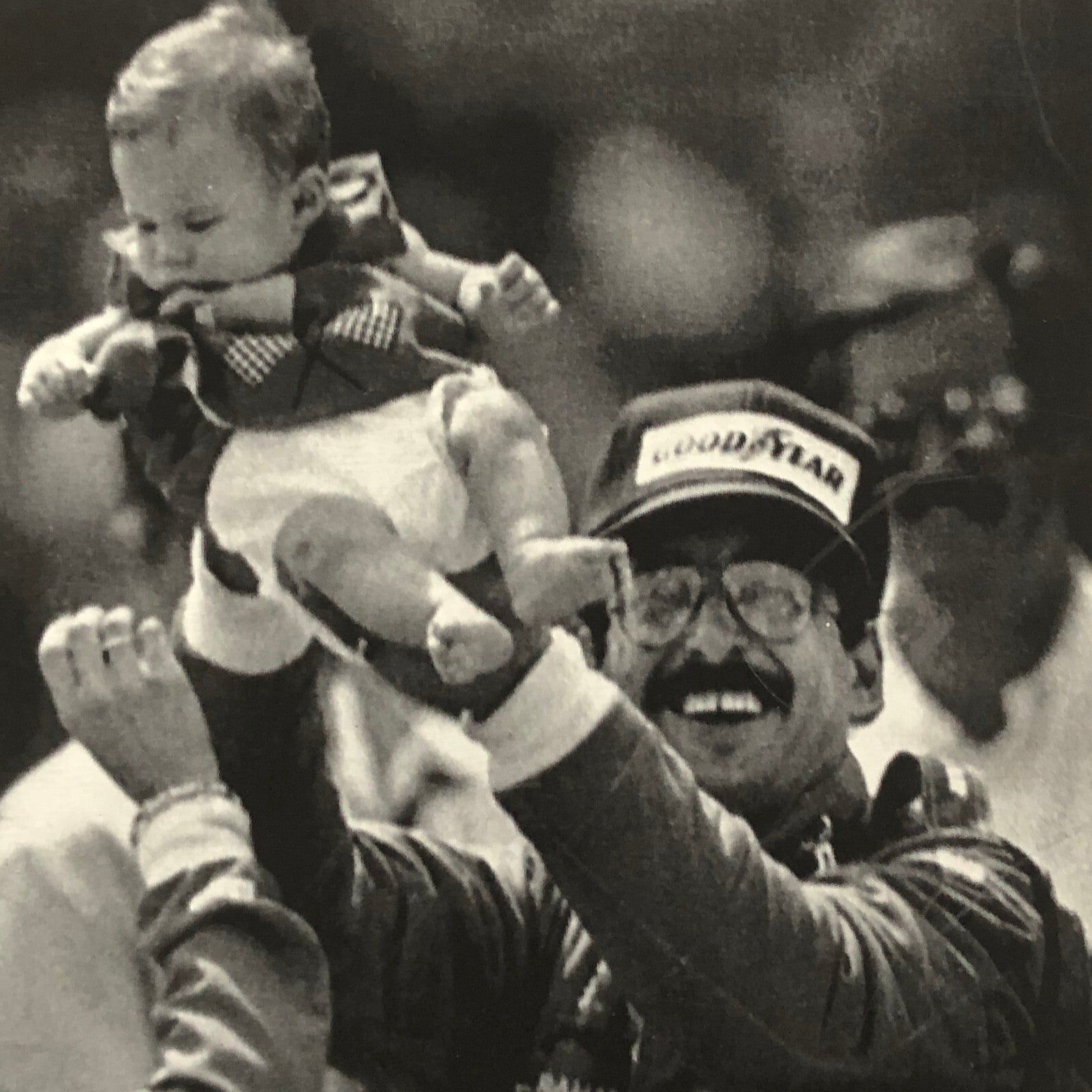 Vintage Indy Indianapolis Racing Photo Photograph Bobby Rahal with Daughter 1986