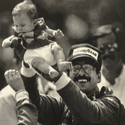 Vintage Indy Indianapolis Racing Photo Photograph Bobby Rahal with Daughter 1986
