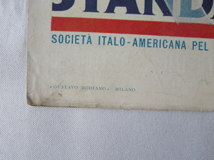 Poster Standard Oil Italian Gas & Oil Petroleum Mini Poster Vintage Small Size