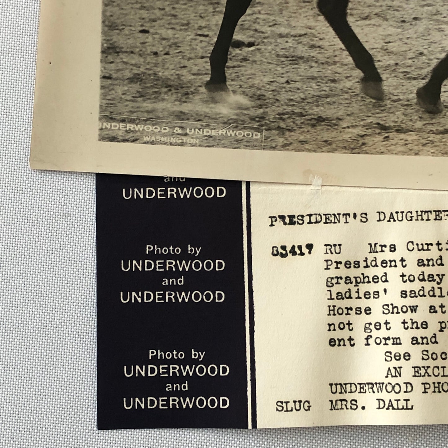 Press Photo Photograph President Franklin Roosevelt Daughter Riding Horse 1933
