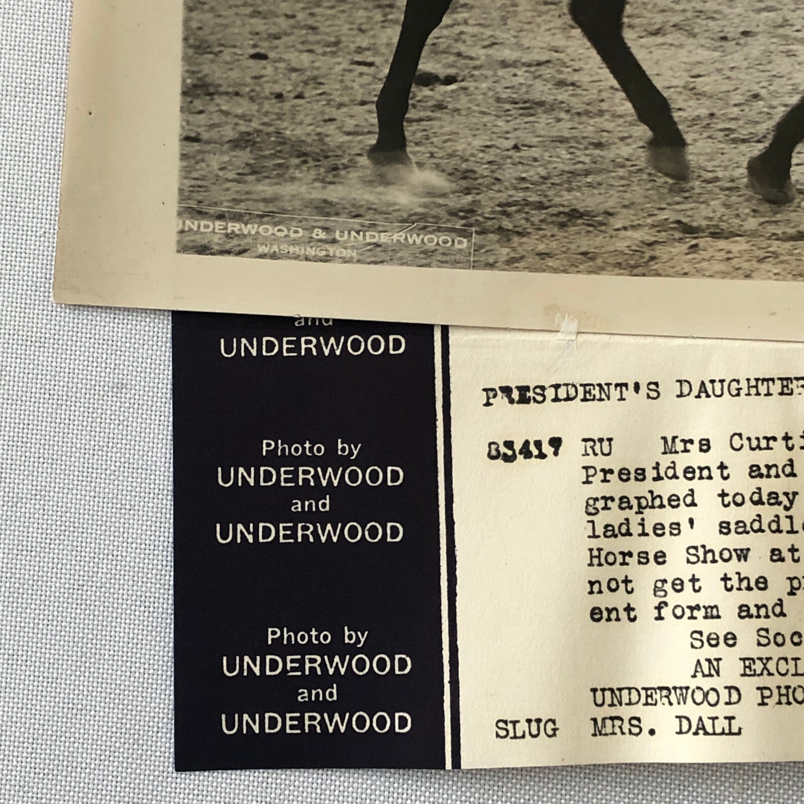 Press Photo Photograph President Franklin Roosevelt Daughter Riding Horse 1933