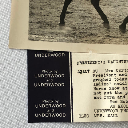 Press Photo Photograph President Franklin Roosevelt Daughter Riding Horse 1933