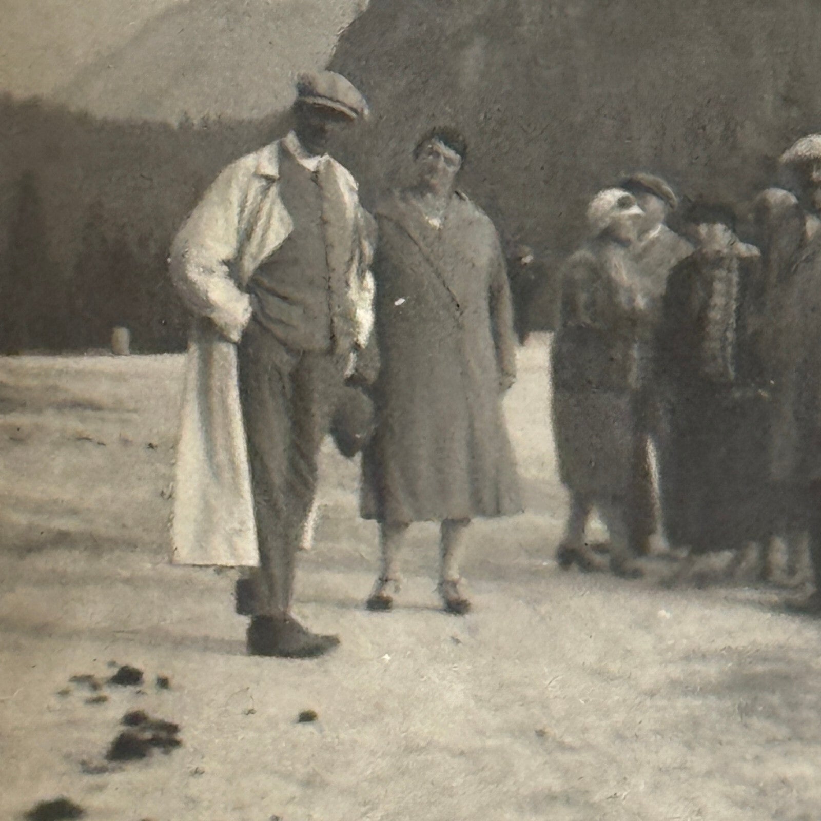 Vintage Photograph People with Antique Cars Early Automobiles