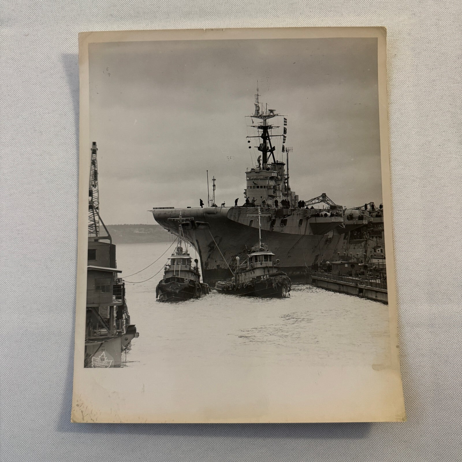 Royal Canadian Navy Military Ship Photo Photograph Vintage