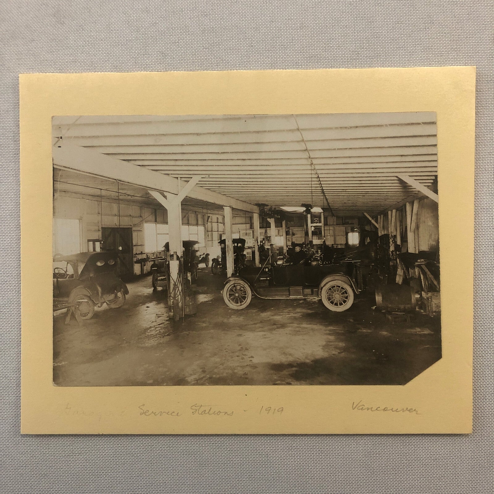 Vintage Car Automobile Service Station Garage Photo Photograph 1919 Vancouver