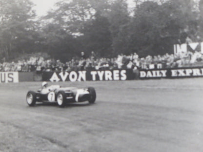 Vintage Racing Photo Photograph Stirling Moss at Oulton Park 