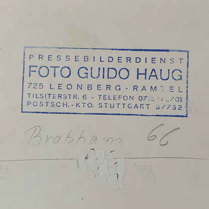 Vintage Racing Photo Photograph Jack Brabham 1966