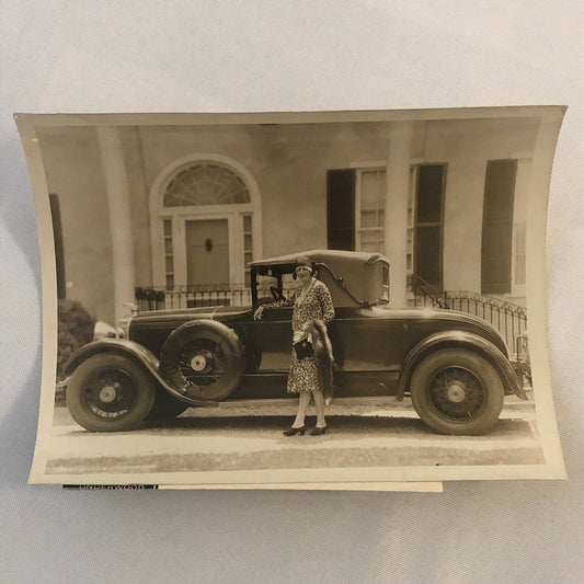 Press Photo Photograph Woman Targeted by Kidnappers Car Automobile Crime 1932