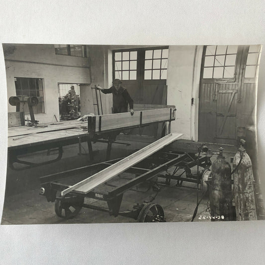 Antique Vintage Factory Company Photo Photograph ERGO Trailer Denmark Worker
