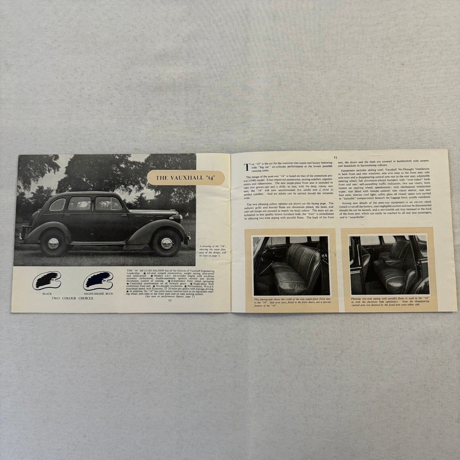 Vauxhall Car Sales Brochure Catalog Advertising 10HP 12HP 14 HP 10 12 14 Vintage