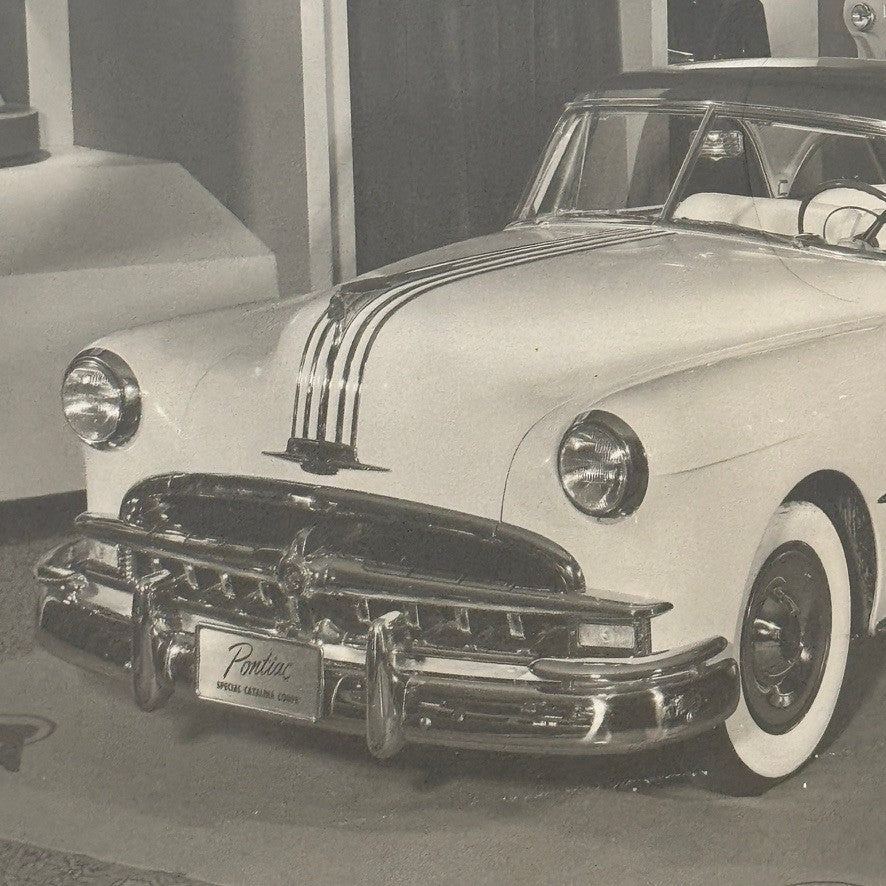 Vintage Pontiac Factory Press Photo Photograph Car Dealership Print