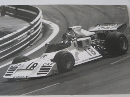 Vintage 1973 Spanish Grand Prix Photograph Photo - Carlos Reutemann Brabham 