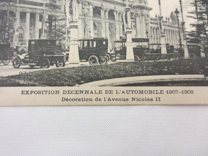 1907 - 1908 Exposition Decennale De L'Automobile Automobile Car Show Postcard 