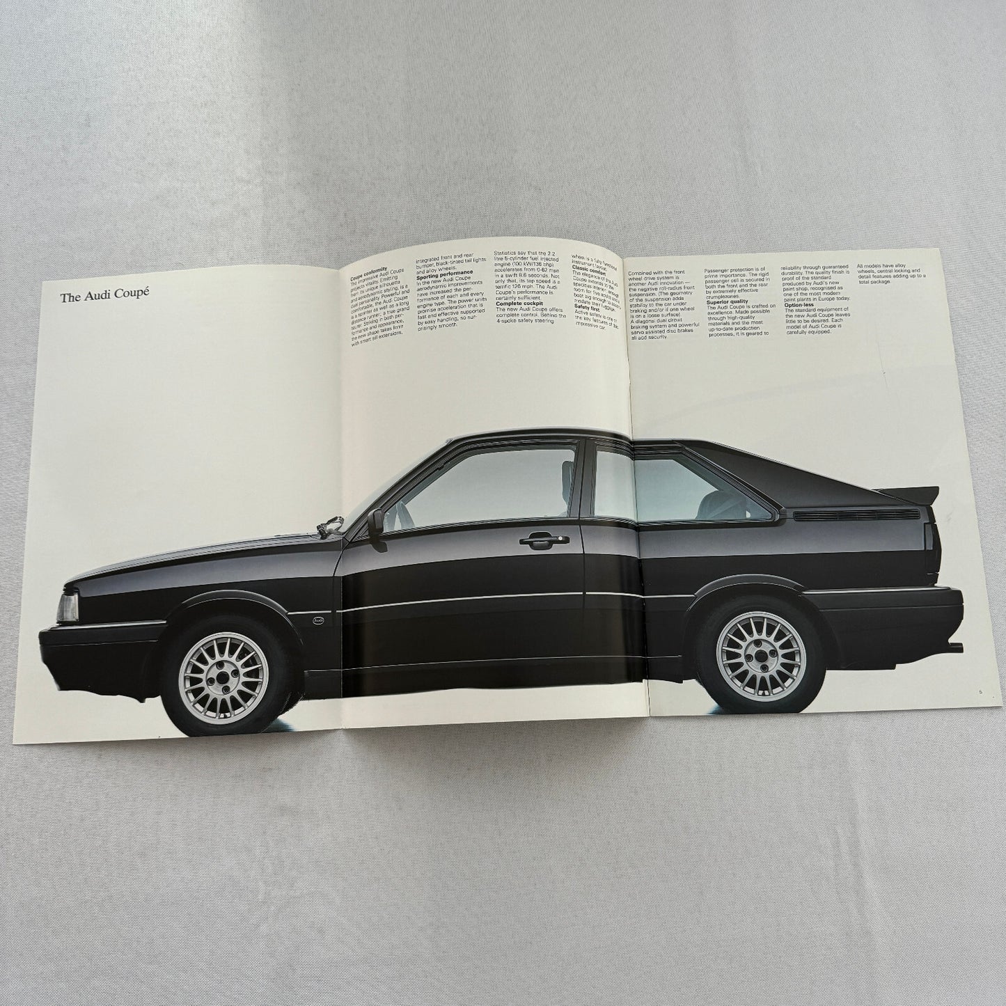 Audi Coupe Sales Brochure Catalog Advertising Audi Coupe GT 1985