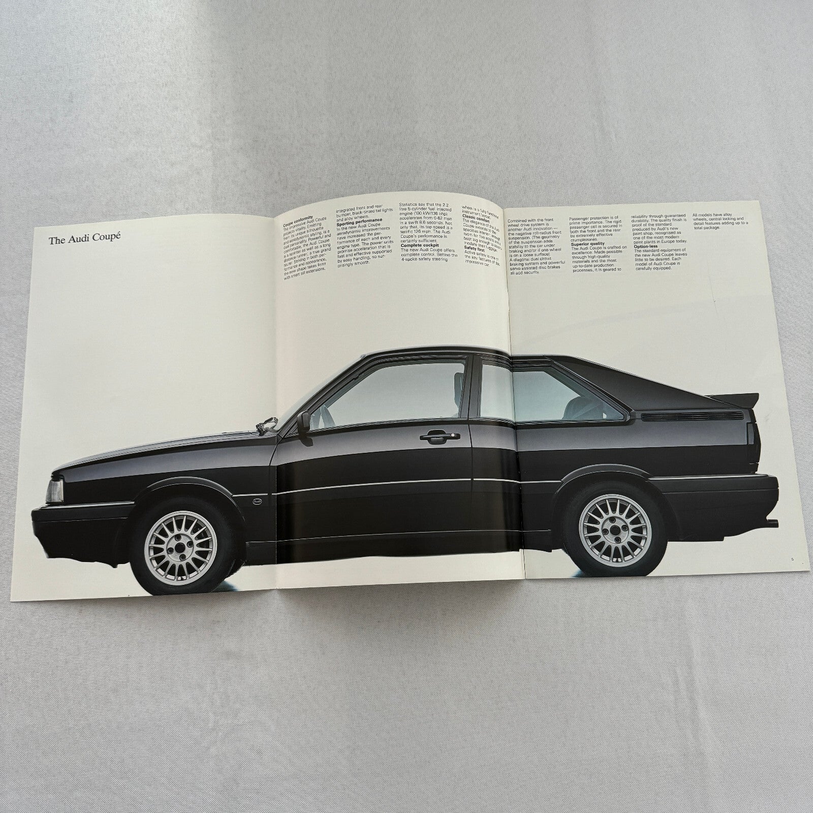 Audi Coupe Sales Brochure Catalog Advertising Audi Coupe GT 1985