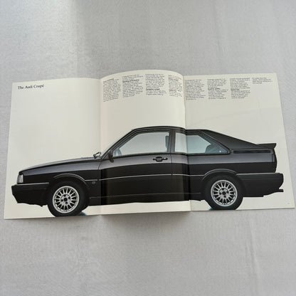 Audi Coupe Sales Brochure Catalog Advertising Audi Coupe GT 1985