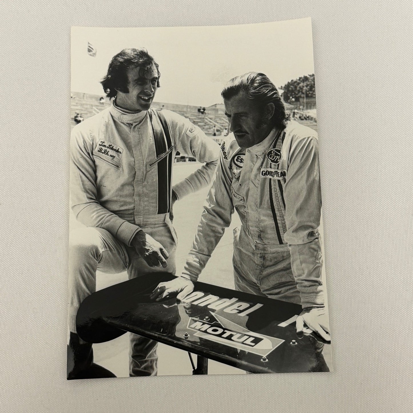 Vintage Racing Photo 1971 Interlagos F2 Race Graham Hill Tim Schenken Motorsport