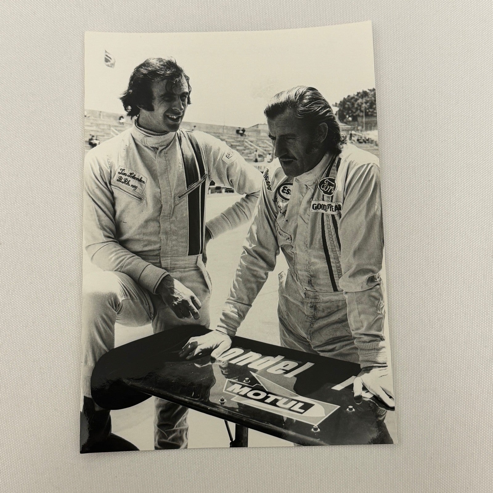 Vintage Racing Photo 1971 Interlagos F2 Race Graham Hill Tim Schenken Motorsport