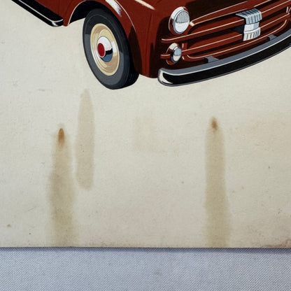 Vintage Pickup Truck Concept Car Design Sketch Rendering Illustration Original